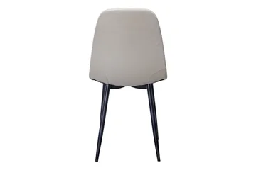 Nibe Matstol & Köksstol i Tyg med Svarta Metallben - Beige - Möbler - Matplats - Matstol & köksstol