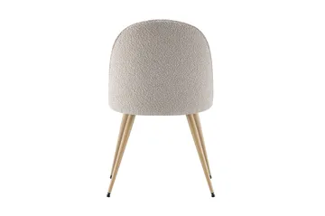 Nibe Plus Matstol - Sand Bouclé/Metallben Ek - Möbler - Matplats - Matstol & köksstol