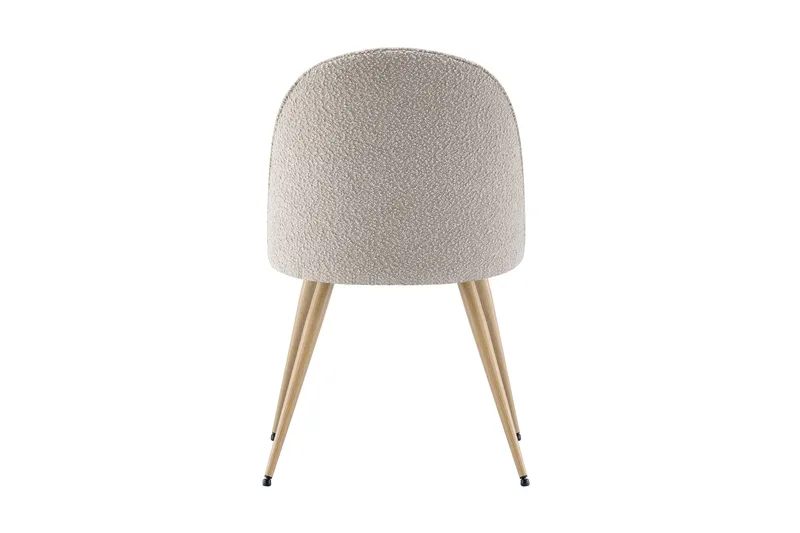 Nibe Plus Matstol - Sand Bouclé/Metallben Ek - Möbler - Matplats - Matstol & köksstol