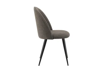 Nibe Plus Matstol - Brun Bouclé/Metallben Svart - Möbler - Matplats - Matstol & köksstol