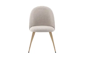 Nibe Plus Matstol - Sand Bouclé/Metallben Ek - Möbler - Matplats - Matstol & köksstol