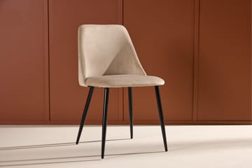 Night Matstol i Tyg med Metallben - Beige - Möbler - Matplats - Matstol & köksstol