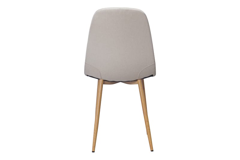 NIKOLAS Matstol - Beige/Metallben Ek - Möbler - Matplats - Matstol & köksstol