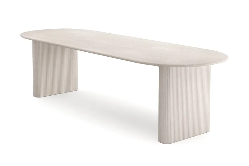 Noira Förlängningsbart Matbord 220/320x100 cm Fanér, Vitlaserad ek