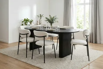 Noira Matbord 220x100 cm Fanér - Svartlaserad ek - Möbler - Matplats - Matbord & köksbord