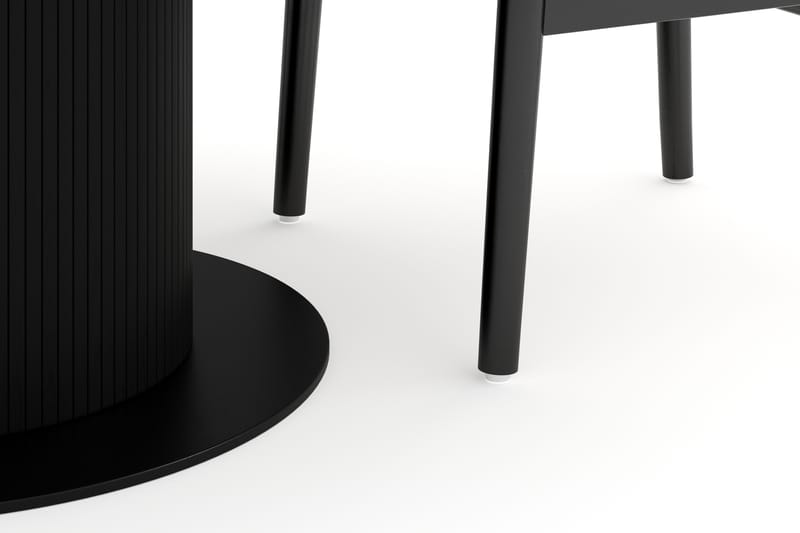 Noira Matgrupp 120 cm Ek Rund med 4 Dastoori Matstol - Möbler - Matplats - Matgrupp & matbord med stolar