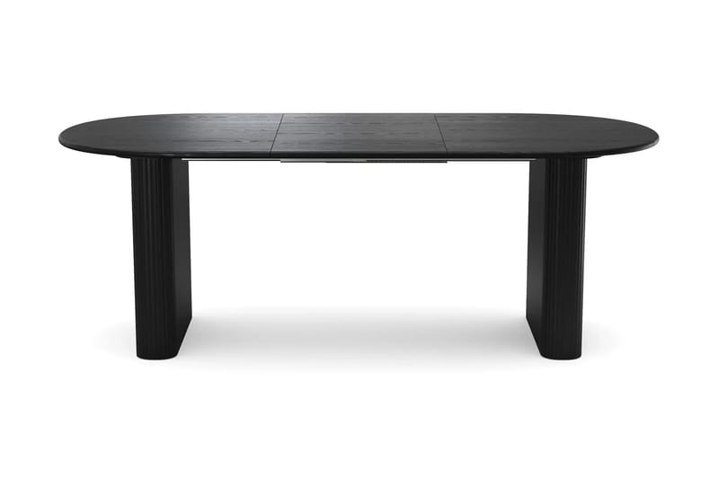 Noira Matgrupp 160-220 cm förlängningsbart i Svart med 6 Ronja Matstolar - Beige/Svart - Möbler - Matplats - Matgrupp & matbord med stolar