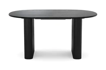 Noira Matgrupp 160-220 cm förlängningsbart i Svart med 6 Ronja Matstolar - Svartlaserad ek - Möbler - Matplats - Matgrupp & matbord med stolar