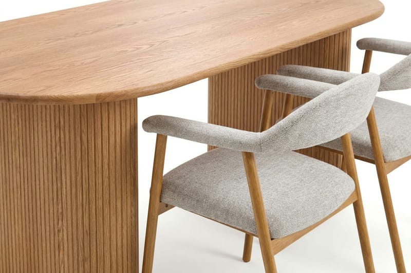 Noira Matgrupp 180 cm rektangulärt i Ek med 6 Ronja Matstolar - Sand/Ek - Möbler - Matplats - Matgrupp & matbord med stolar
