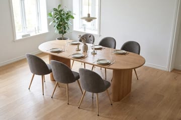 Noira Matgrupp 180 cm rektangulärt med 6 Nibe Plus Mastolar - Ek - Möbler - Matplats - Matgrupp & matbord med stolar