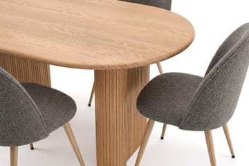 Noira Matgrupp 180 cm rektangulärt med 6 Nibe Plus Mastolar - Ek - Möbler - Matplats - Matgrupp & matbord med stolar