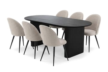 180 cm - Svartlaserad ek