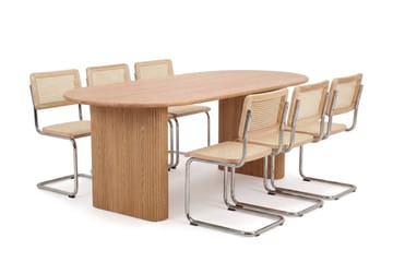 Noira Matgrupp förlängningsbart 160-220 cm Ek med 6 Build Matstolar - Ek - Möbler - Matplats - Matgrupp & matbord med stolar