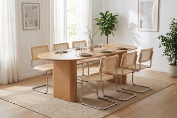 Noira Matgrupp förlängningsbart 160-220 cm Ek med 6 Build Matstolar - Ek - Möbler - Matplats - Matgrupp & matbord med stolar