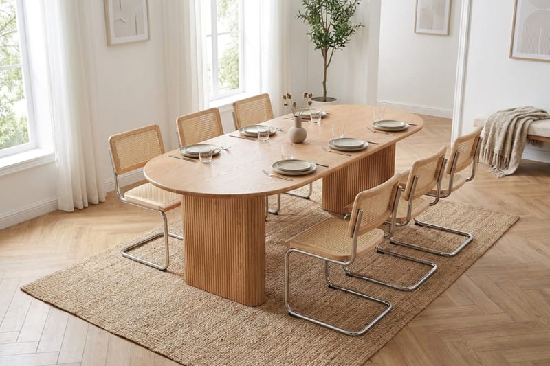 Noira Matgrupp förlängningsbart 160-220 cm Ek med 6 Build Matstolar - Ek - Möbler - Matplats - Matgrupp & matbord med stolar