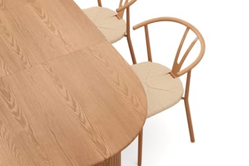 Noira Matgrupp förlängningsbart 160-220 cm Ek med 6 Elysia Matstolar - Ek - Möbler - Matplats - Matgrupp & matbord med stolar