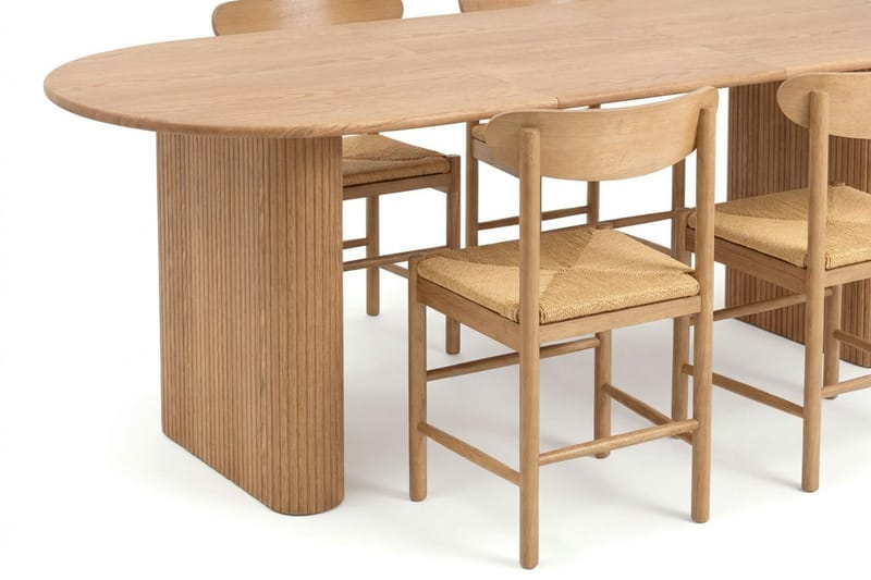 Noira Matgrupp förlängningsbart 160-220 cm Ek med 6 Malte Matstolar - Möbler - Matplats - Matgrupp & matbord med stolar