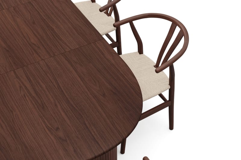 Noira Matgrupp förlängningsbart 160-220 cm Valnöt med 6 Dastoori Matstolar - Valnöt - Möbler - Matplats - Matgrupp & matbord med stolar