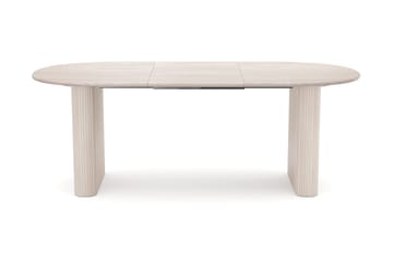 Noira Matgrupp förlängningsbart 160-220 cm Vitlaserad med 6 Molly Matstolar - Vitlaserad - Möbler - Matplats - Matgrupp & matbord med stolar