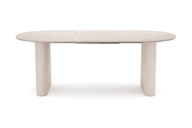 Noira Matgrupp förlängningsbart 160-220 cm Vitlaserad med 6 Molly Matstolar - Vitlaserad - Möbler - Matplats - Matgrupp & matbord med stolar