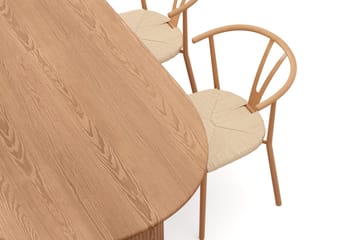 Noira Matgrupp förlängningsbart 220-320 cm Ek med 6 Elysia Matstolar - Ek - Möbler - Matplats - Matgrupp & matbord med stolar