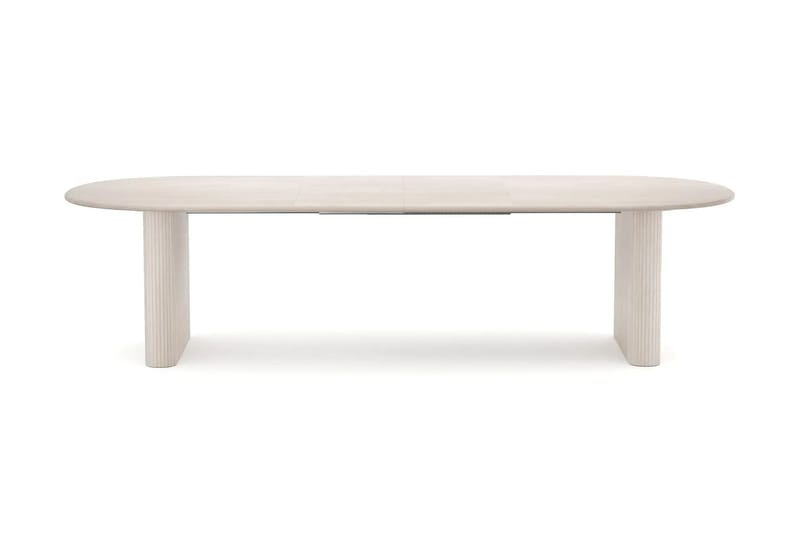 Noira Matgrupp förlängningsbart 220-320 cm Vitlaserad med 8 Sawako Matstolar - Vitlaserad - Möbler - Matplats - Matgrupp & matbord med stolar