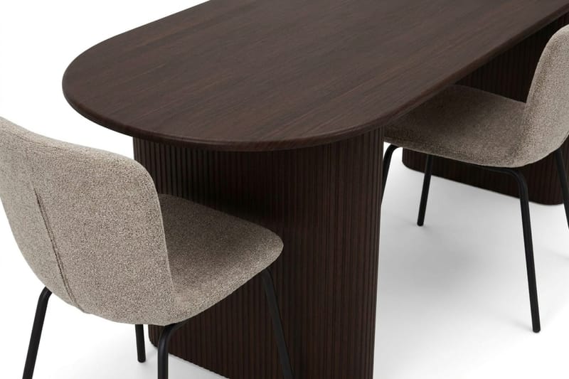Noira Matgrupp rektangulärt 180 cm Rökt Ek med 6 Katy Matstolar - Rökt ek - Möbler - Matplats - Matgrupp & matbord med stolar