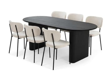 180 cm - Svartlaserad ek
