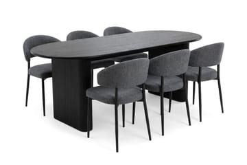 180 cm - Svartlaserad ek