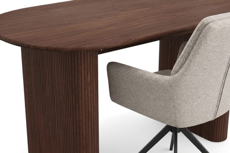Noira Matgrupp rektangulärt 180 cm Valnöt med 6 Torsby Matstolar - Valnöt - Möbler - Matplats - Matgrupp & matbord med stolar
