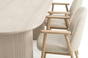 Noira Matgrupp rektangulärt 180 cm Vitlaserad med 6 Reciclar Matstolar - Vitlaserad - Möbler - Matplats - Matgrupp & matbord med stolar