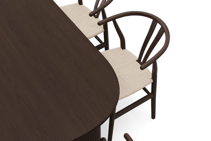 Noira Matgrupp rektangulärt 220 cm Rökt Ek med 6 Dastoori Matstolar - Rökt ek - Möbler - Matplats - Matgrupp & matbord med stolar
