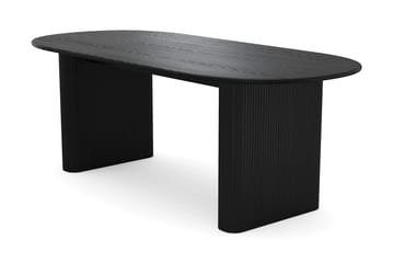 Noira Matgrupp rektangulärt 220 cm Svart med 6 Sawako Matstolar - Svartlaserad ek - Möbler - Matplats - Matgrupp & matbord med stolar