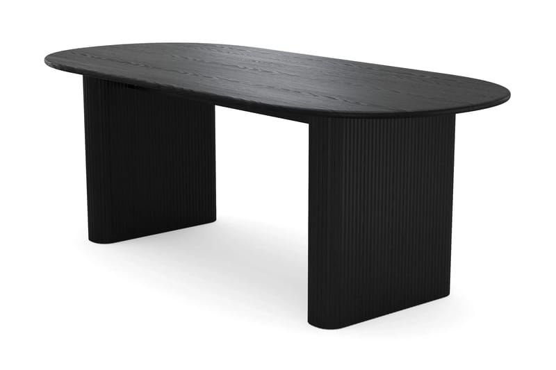 Noira Matgrupp rektangulärt 220 cm Svart med 6 Sawako Matstolar - Svartlaserad ek - Möbler - Matplats - Matgrupp & matbord med stolar