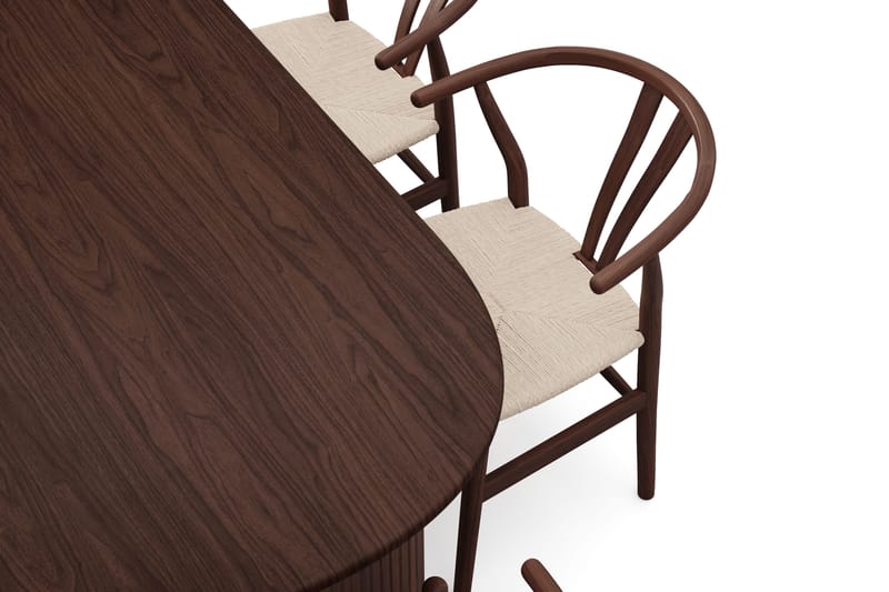 Noira Matgrupp rektangulärt 220 cm Valnöt med 6 Dastoori Matstolar - Valnöt - Möbler - Matplats - Matgrupp & matbord med stolar