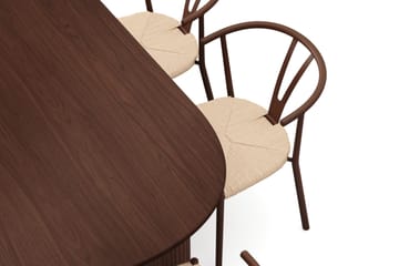 Noira Matgrupp rektangulärt 220 cm Valnöt med 6 Elysia Matstolar - Valnöt - Möbler - Matplats - Matgrupp & matbord med stolar