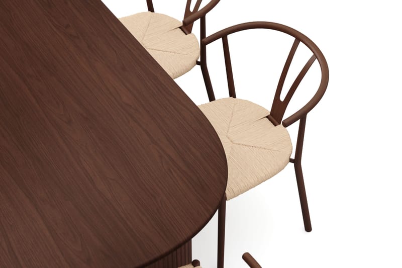 Noira Matgrupp rektangulärt 220 cm Valnöt med 6 Elysia Matstolar - Valnöt - Möbler - Matplats - Matgrupp & matbord med stolar