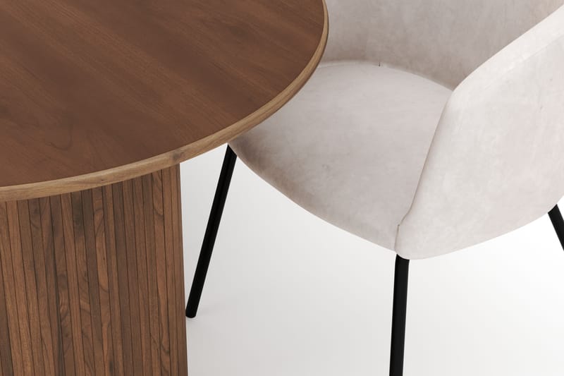 Noira Ovalt Matbord 220 cm med 6 Berit Stolar - Brun - Möbler - Matplats - Matgrupp & matbord med stolar