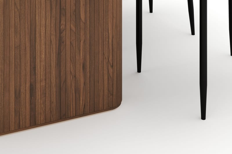 Noira Ovalt Matbord 220 cm med 6 Sawako Stolar - Brun - Möbler - Matplats - Matgrupp & matbord med stolar