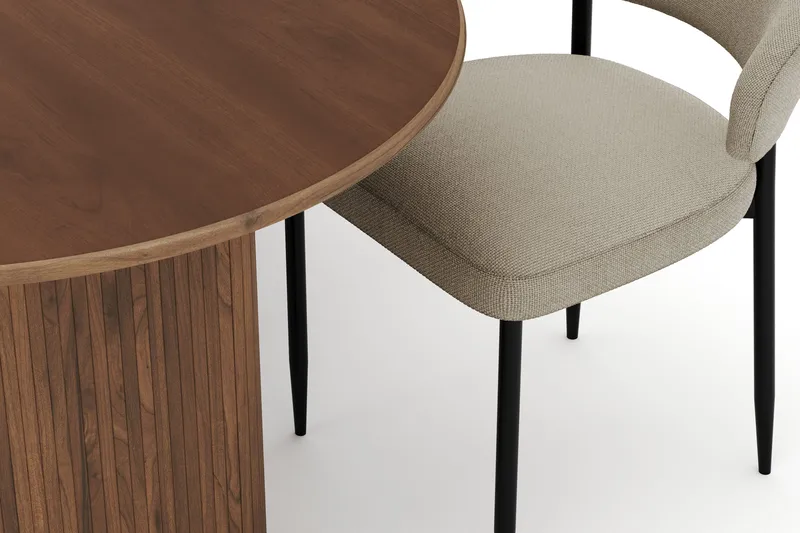 Noira Ovalt Matbord 220 cm med 6 Sawako Stolar - Brun - Möbler - Matplats - Matgrupp & matbord med stolar