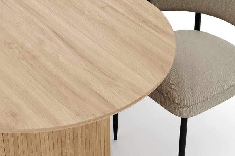 Noira Ovalt Matbord 220 cm med 6 Sawako Stolar - Natur - Möbler - Matplats - Matgrupp & matbord med stolar