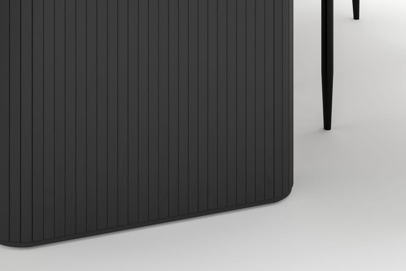 Noira Ovalt Matbord 220 cm med 6 Sawako Stolar - Svart - Möbler - Matplats - Matgrupp & matbord med stolar