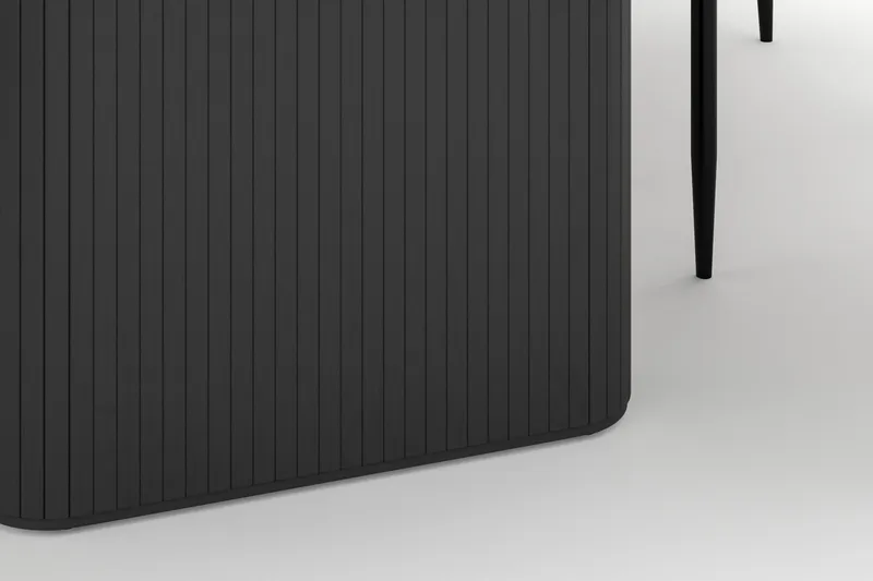 Noira Ovalt Matbord 220 cm med 6 Sawako Stolar - Svart - Möbler - Matplats - Matgrupp & matbord med stolar