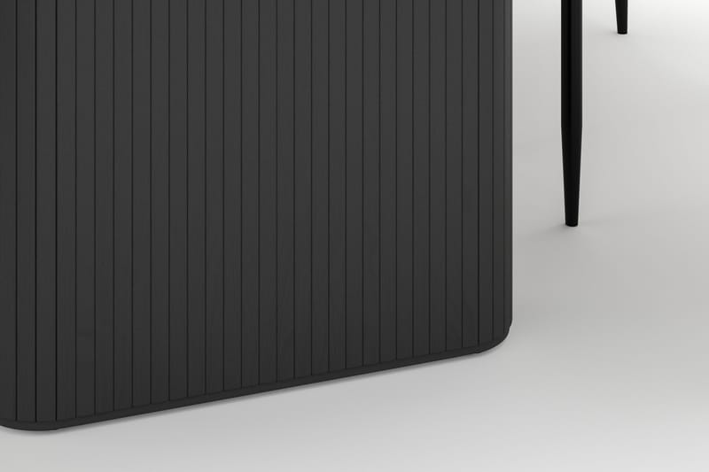 Noira Ovalt Matbord 220 cm med 6 Sawako Stolar - Svart - Möbler - Matplats - Matgrupp & matbord med stolar