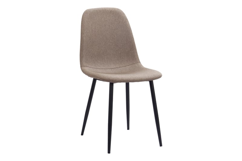 Noira Ovalt Matbord 220 cm Svart +  6 st Nibe stol brun med svarta ben - Svart/Brun - Möbler - Matplats - Matgrupp & matbord med stolar