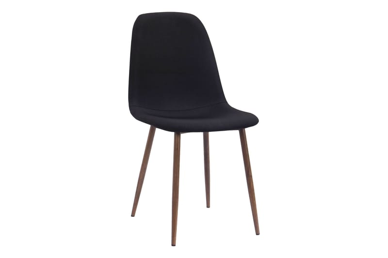 Noira Ovalt Matbord 220 cm Svart +  6 st Nibe stol svart med valnöt ben - Svart - Möbler - Matplats - Matgrupp & matbord med stolar