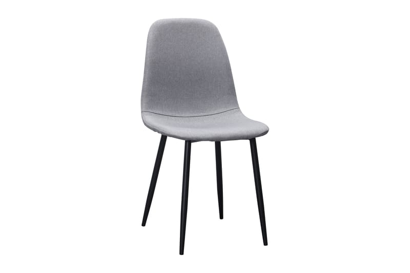 Noira Ovalt Matbord 220 cm Svart +  8 st Nibe stol grå med svarta ben - Svart/Grå - Möbler - Matplats - Matgrupp & matbord med stolar