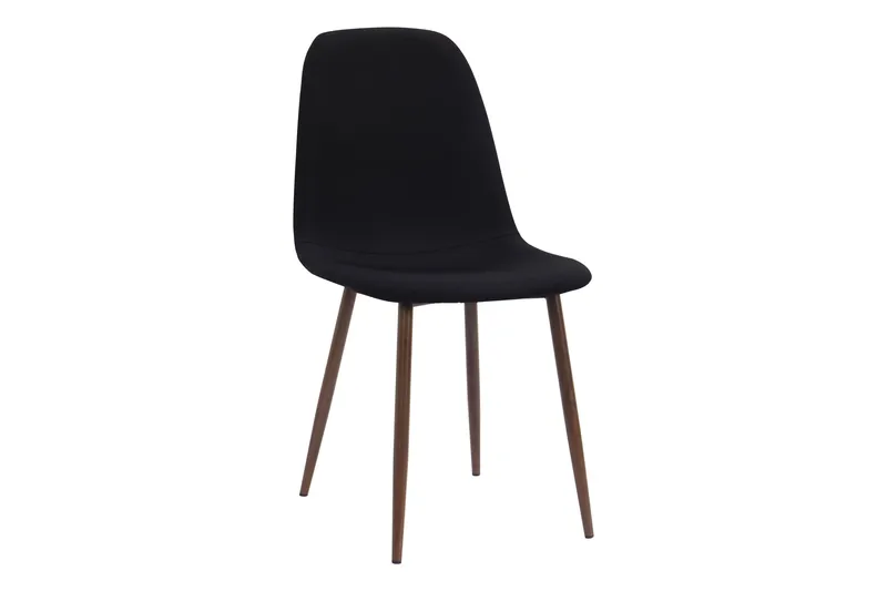 Noira Ovalt Matbord 220 cm Valnöt +  8 st Nibe stol svart med valnöt ben - Brun/Svart - Möbler - Matplats - Matgrupp & matbord med stolar