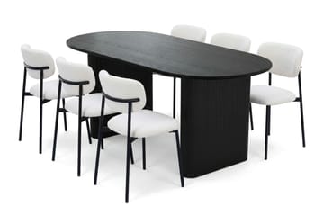 180 cm - Svartlaserad ek
