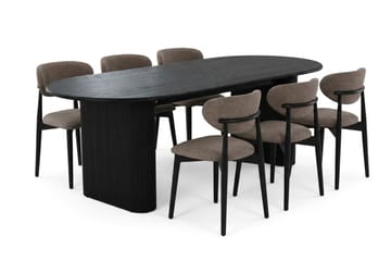 180 cm - Svartlaserad ek